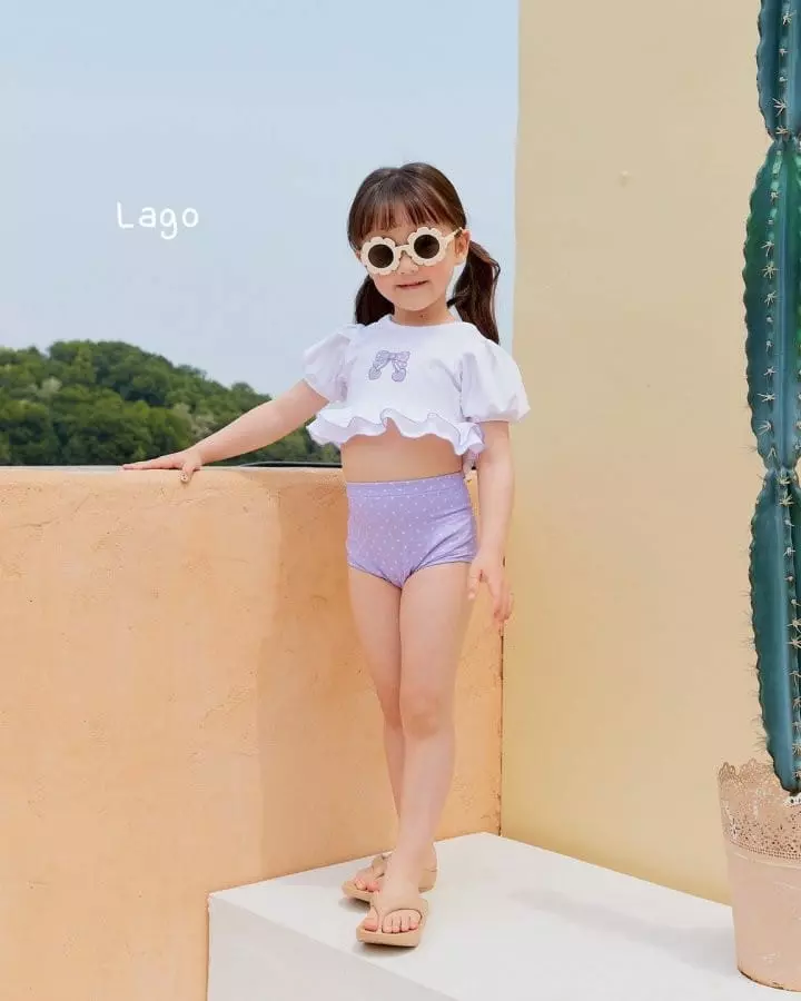Lago - Korean Children Fashion - #littlefashionista - Ribbon Bikini Swimwear - 9