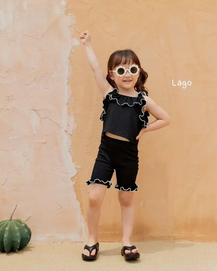 Lago - Korean Children Fashion - #magicofchildhood - Frinkle Top Bottom Set - 5