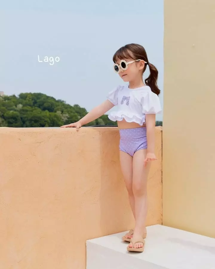Lago - Korean Children Fashion - #magicofchildhood - Ribbon Bikini Swimwear - 10