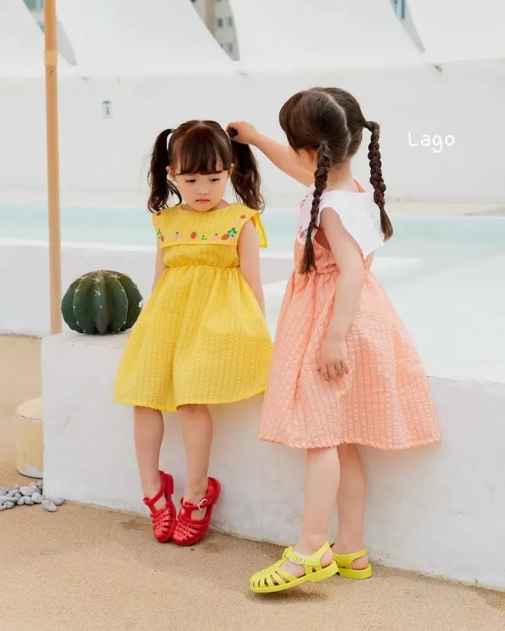 Lago - Korean Children Fashion - #prettylittlegirls - Strawberry Cape One-piece - 3