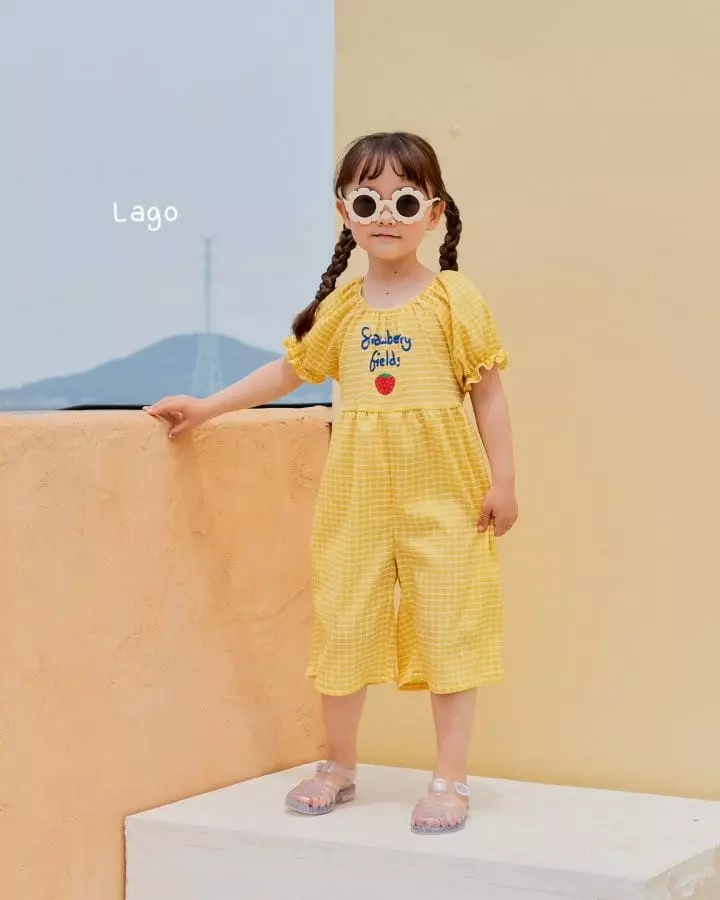 Lago - Korean Children Fashion - #prettylittlegirls - Strawberry Jumpsuit - 2