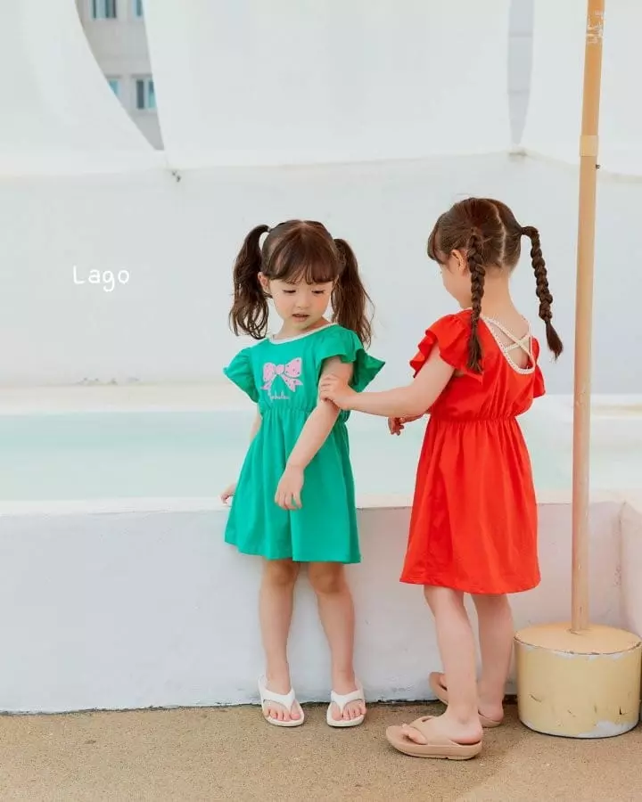 Lago - Korean Children Fashion - #prettylittlegirls - Candy Ribbon One-piece