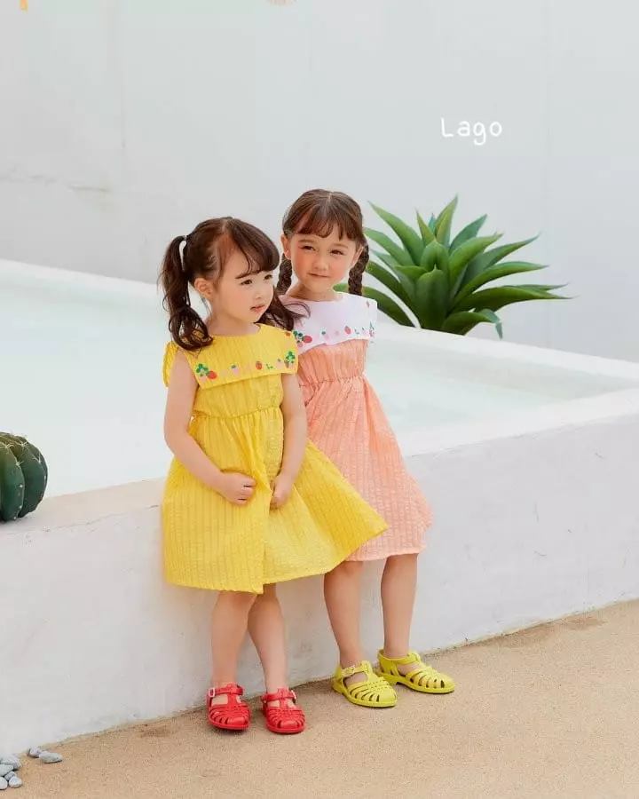 Lago - Korean Children Fashion - #stylishchildhood - Strawberry Cape One-piece - 6