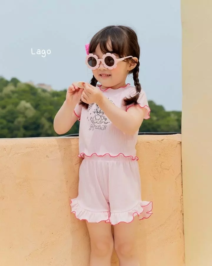 Lago - Korean Children Fashion - #stylishchildhood - Cuty Top Bottom Set - 2