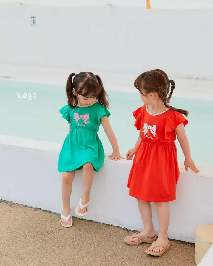 Lago - Korean Children Fashion - #todddlerfashion - Candy Ribbon One-piece - 2