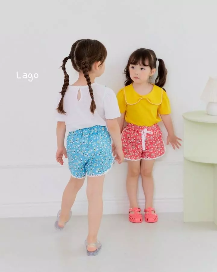 Lago - Korean Children Fashion - #toddlerclothing - Ribbon Lace Shorts - 6