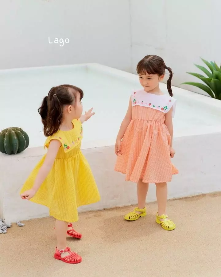 Lago - Korean Children Fashion - #toddlerclothing - Strawberry Cape One-piece - 5