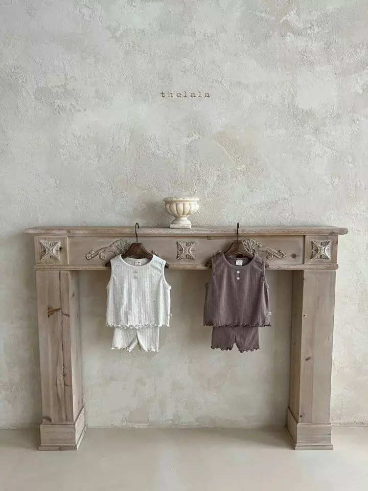 Lala - Korean Children Fashion - #childrensboutique - Oat Top Bottom Set