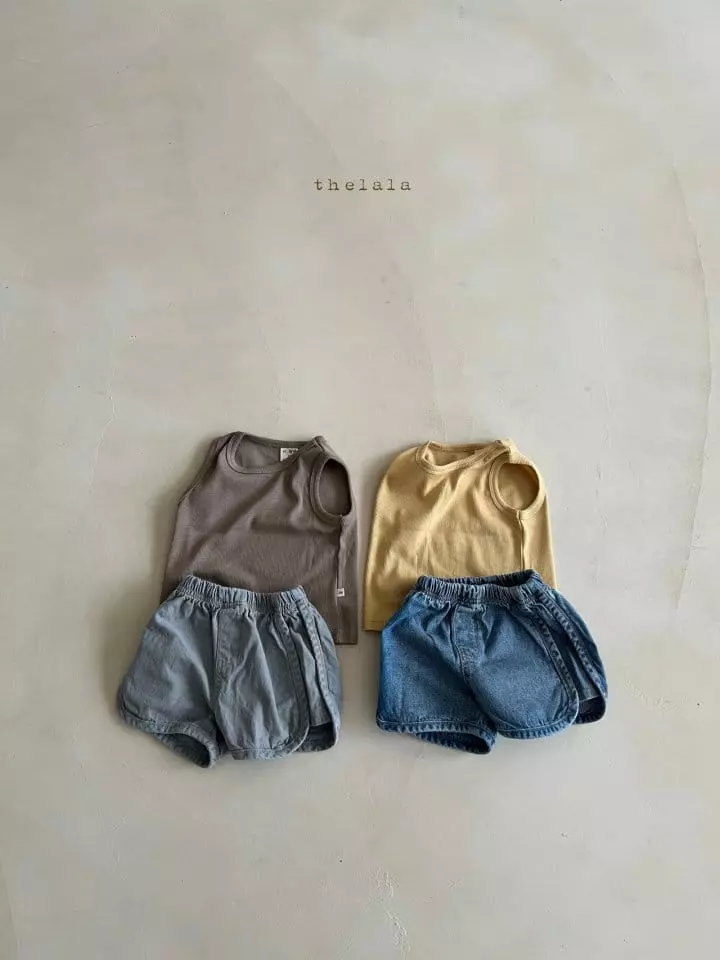 Lala - Korean Children Fashion - #magicofchildhood - Kid Rib Sleeveless - 5