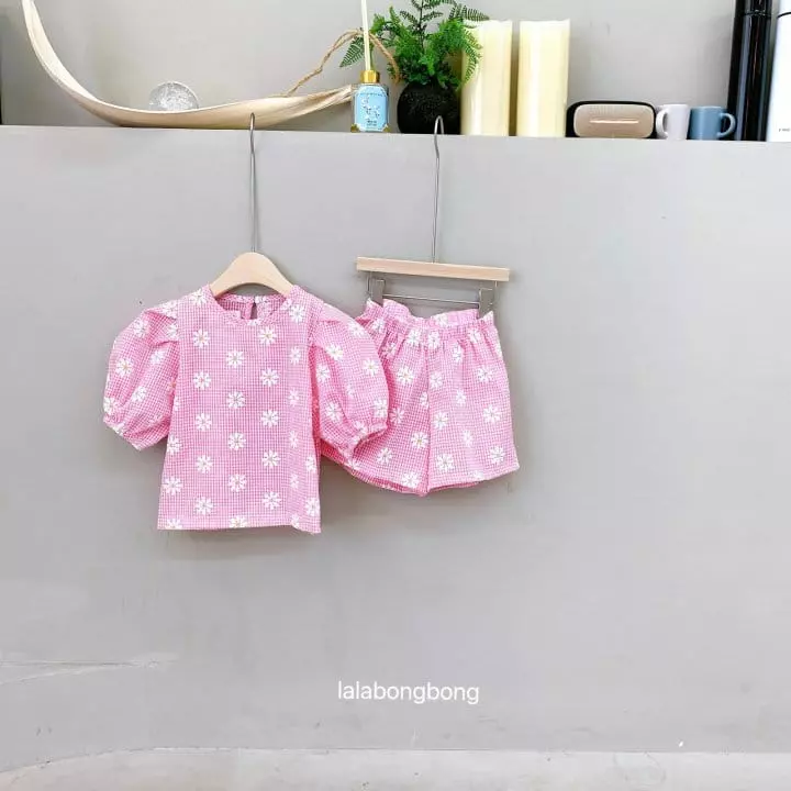 Lalabongbong - Korean Children Fashion - #Kfashion4kids - Sweet Top Bottom Set - 3