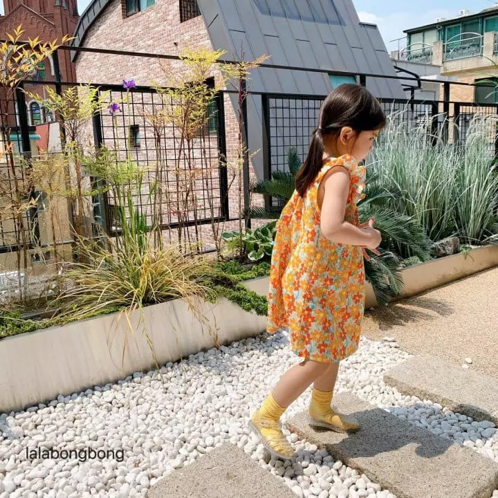 Lalabongbong - Korean Children Fashion - #designkidswear - Square Sleeveless One-piece - 2