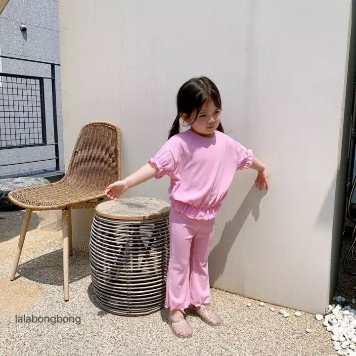 Lalabongbong - Korean Children Fashion - #designkidswear - Cotton Candy Top Bottom Set - 12