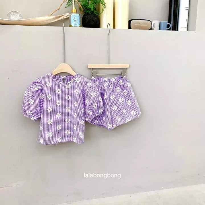 Lalabongbong - Korean Children Fashion - #kidzfashiontrend - Sweet Top Bottom Set - 2
