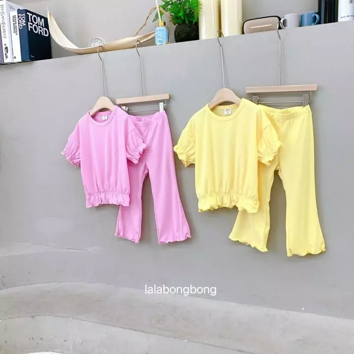 Lalabongbong - Korean Children Fashion - #kidzfashiontrend - Cotton Candy Top Bottom Set