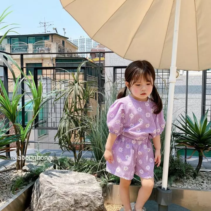 Lalabongbong - Korean Children Fashion - #Kfashion4kids - Sweet Top Bottom Set - 4