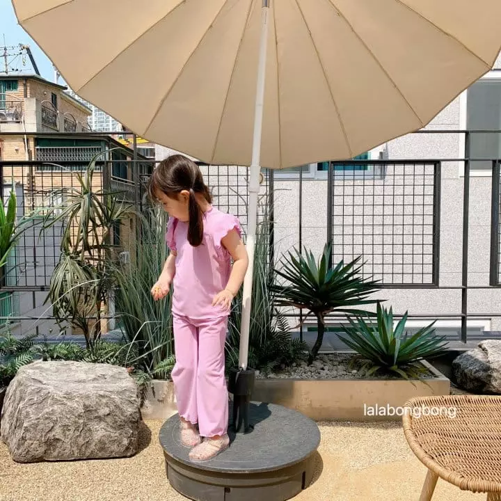 Lalabongbong - Korean Children Fashion - #magicofchildhood - Wing Top Bottom Set - 2