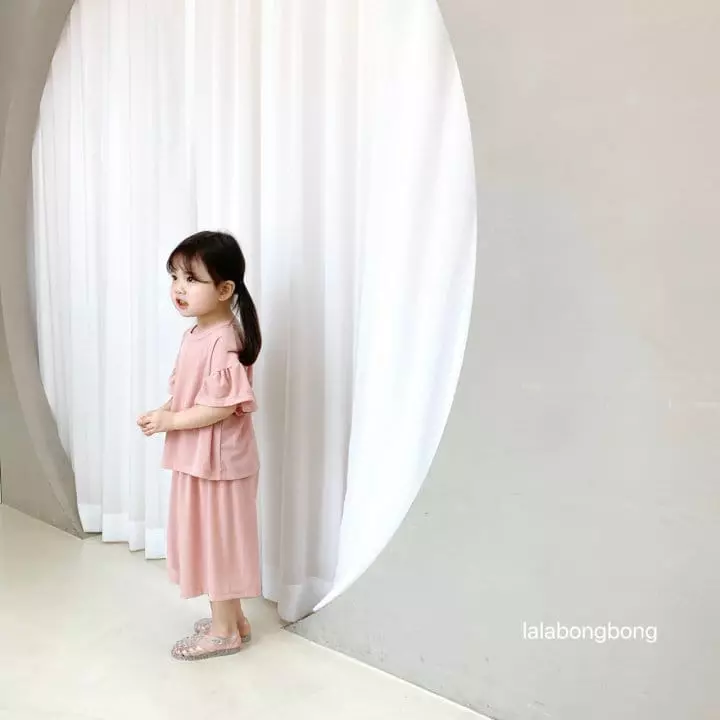 Lalabongbong - Korean Children Fashion - #magicofchildhood - Shirring Capri Top Bottom Set - 4