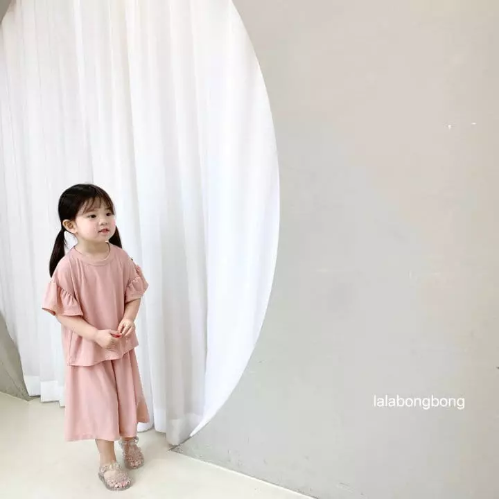 Lalabongbong - Korean Children Fashion - #prettylittlegirls - Shirring Capri Top Bottom Set - 5