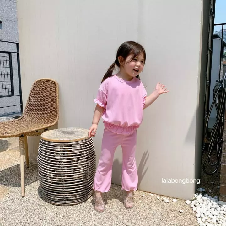 Lalabongbong - Korean Children Fashion - #stylishchildhood - Cotton Candy Top Bottom Set - 9