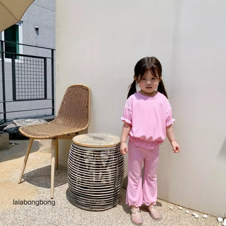Lalabongbong - Korean Children Fashion - #todddlerfashion - Cotton Candy Top Bottom Set - 7