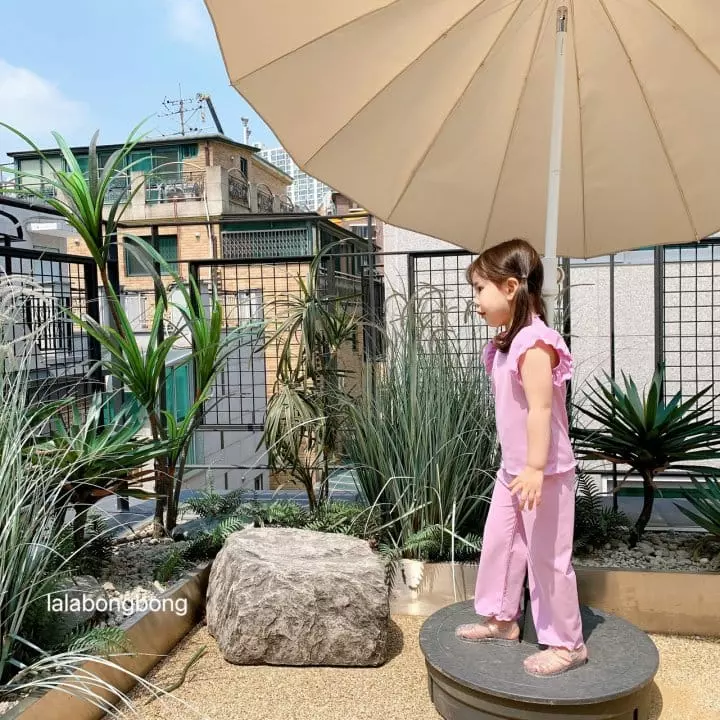 Lalabongbong - Korean Children Fashion - #todddlerfashion - Wing Top Bottom Set - 5