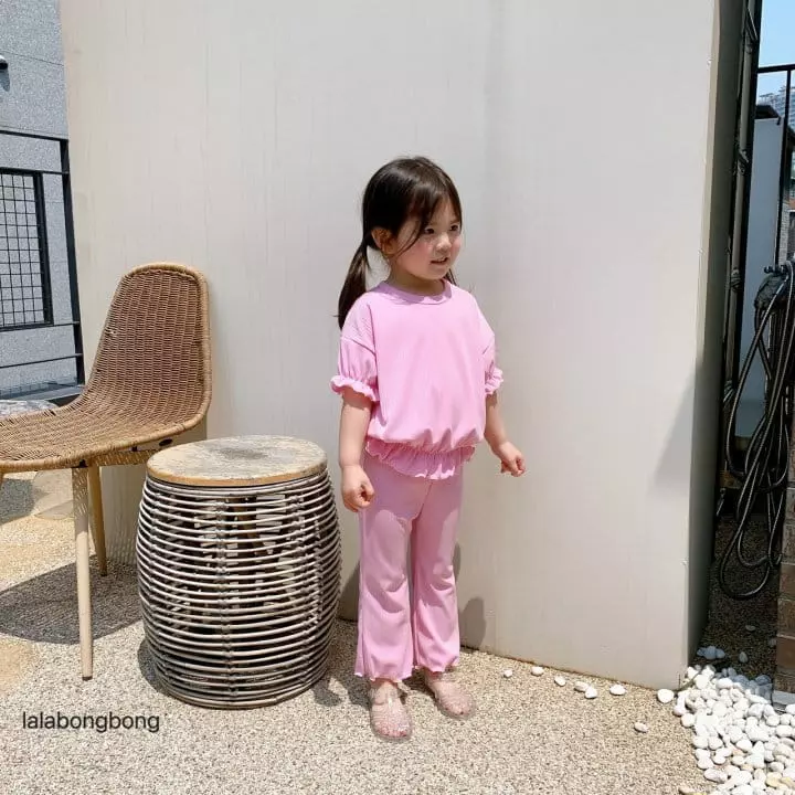 Lalabongbong - Korean Children Fashion - #toddlerclothing - Cotton Candy Top Bottom Set - 8