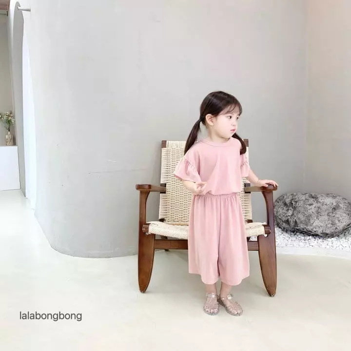 Lalabongbong - Korean Children Fashion - #toddlerclothing - Shirring Capri Top Bottom Set - 7
