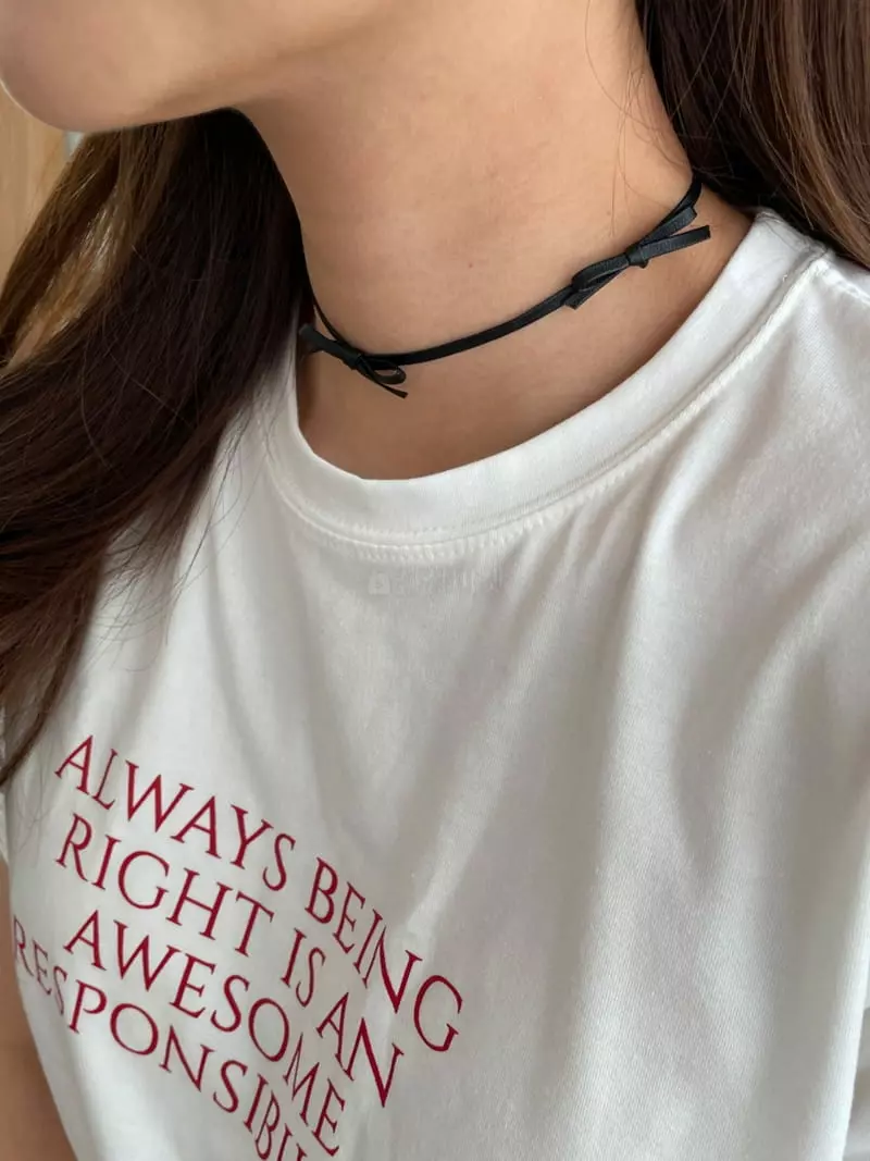 Lapin - Korean Women Fashion - #momslook - Ribbon Choker - 3
