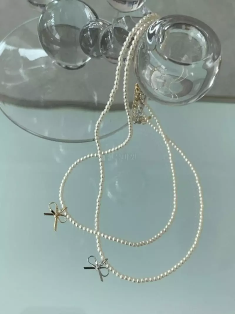 Lapin - Korean Women Fashion - #momslook - Pearl Necklace