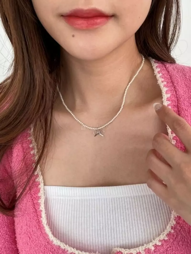 Lapin - Korean Women Fashion - #momslook - Pearl Necklace - 3