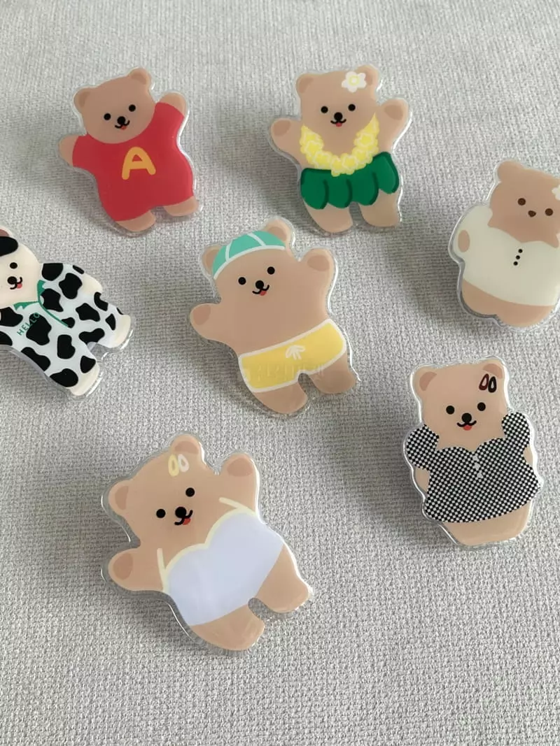 Lapin - Korean Women Fashion - #momslook - Cuty Bear Griptok - 2