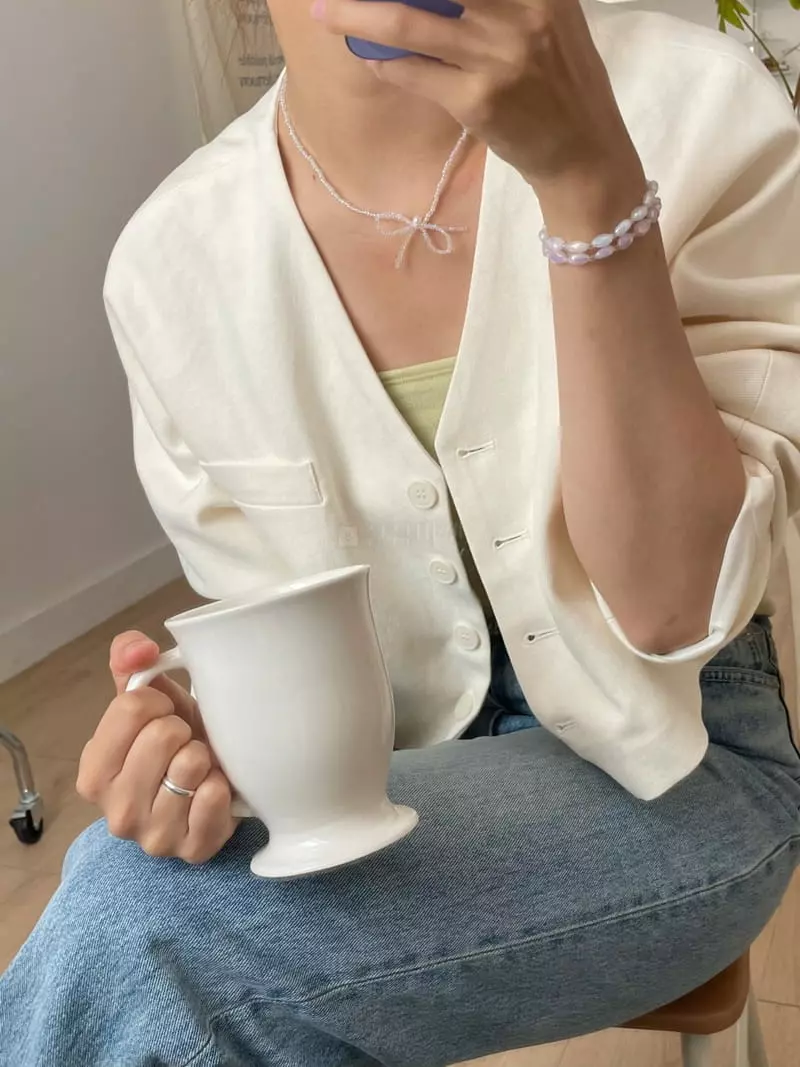 Lapin - Korean Women Fashion - #pursuepretty - Ribbon Necklace - 3