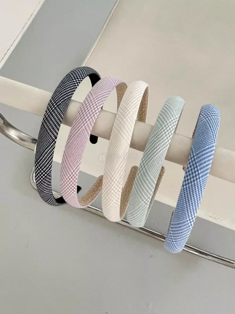 Lapin - Korean Women Fashion - #shopsmall - Small Check Slim Hairband - 2