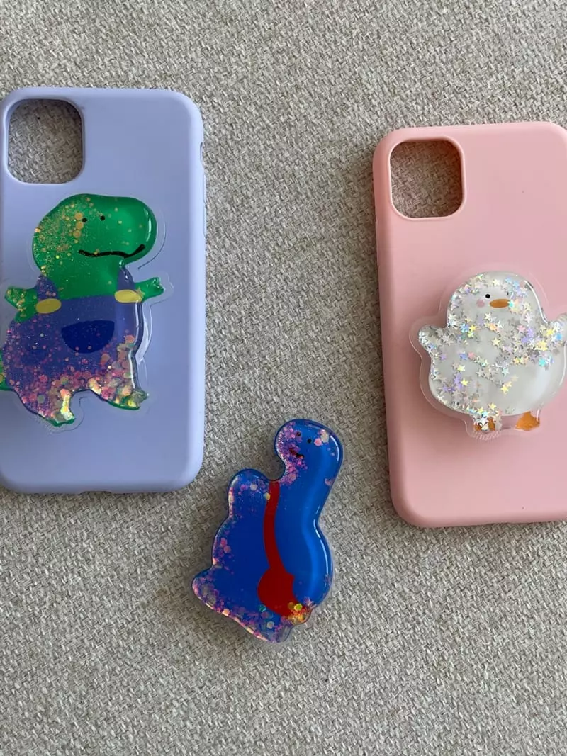 Lapin - Korean Women Fashion - #vintageinspired - Glitter Dino Griptok - 2