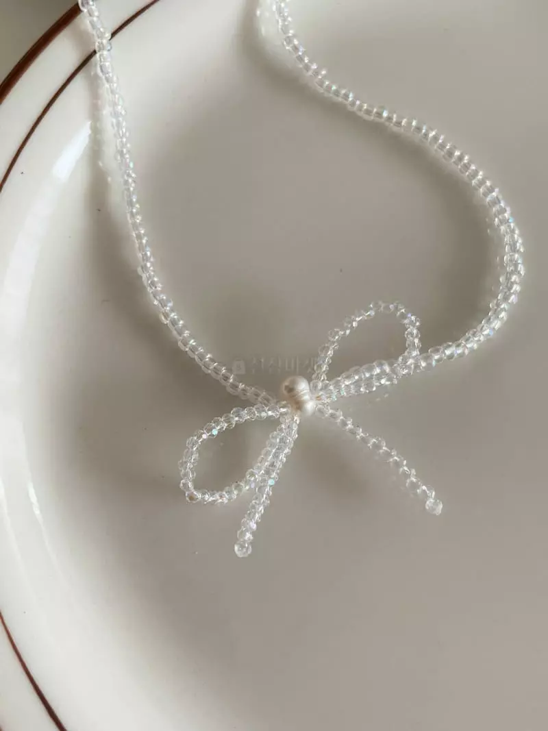 Lapin - Korean Women Fashion - #vintageinspired - Ribbon Necklace