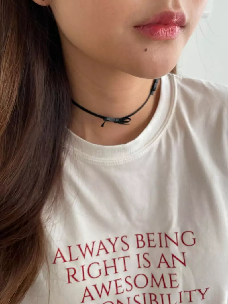 Lapin - Korean Women Fashion - #momslook - Ribbon Choker - 4