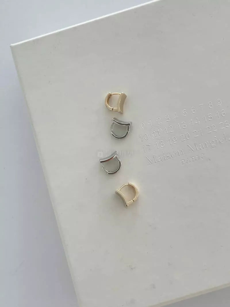Lapin - Korean Women Fashion - #womensfashion - Square One Touch Earring - 2