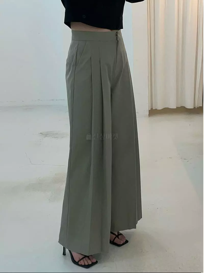 Le Ppl - Korean Women Fashion - #momslook - Rinkle Wide Pants - 3