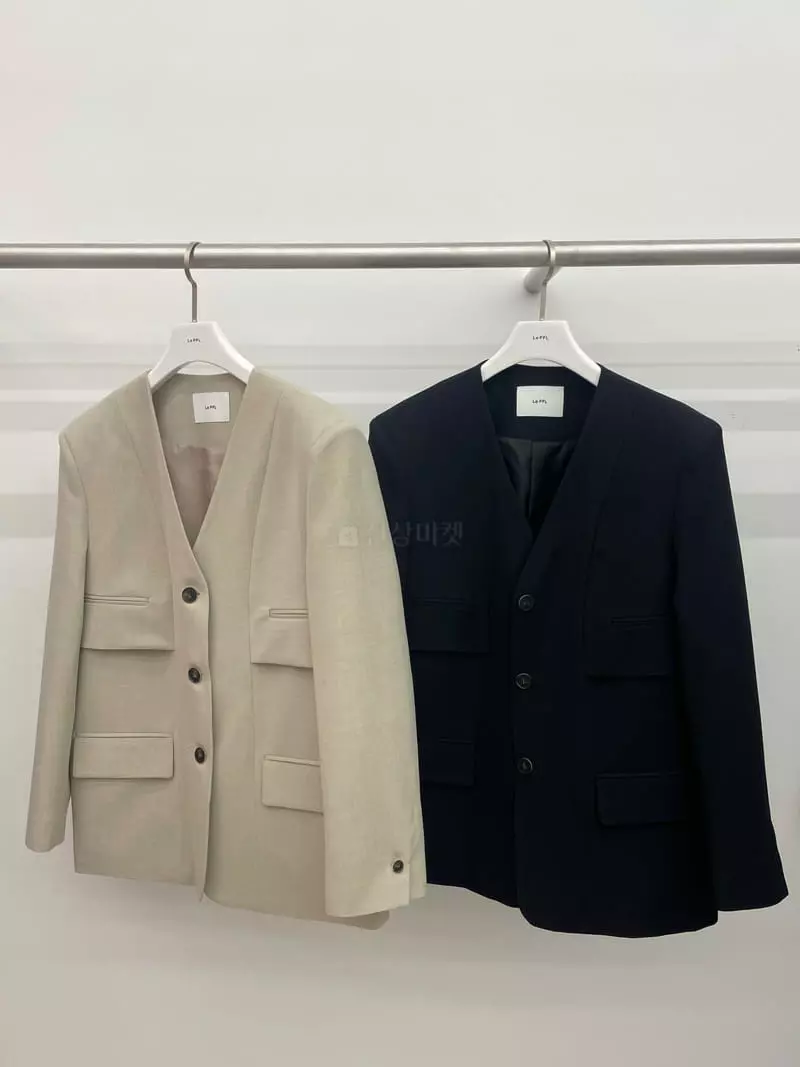 Le Ppl - Korean Women Fashion - #womensfashion - Gray Jacket - 4