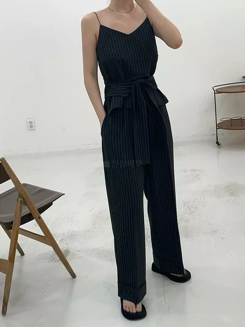Le Ppl - Korean Women Fashion - #momslook - Stripes Pants - 3