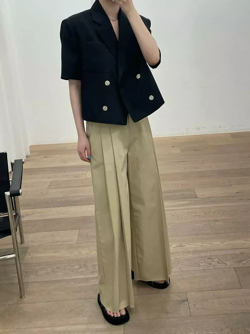 Le Ppl - Korean Women Fashion - #thatsdarling - Rinkle Wide Pants