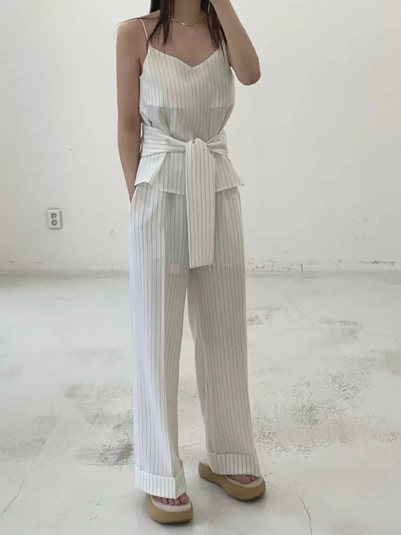Le Ppl - Korean Women Fashion - #vintageinspired - Stripes Sleeveless - 3
