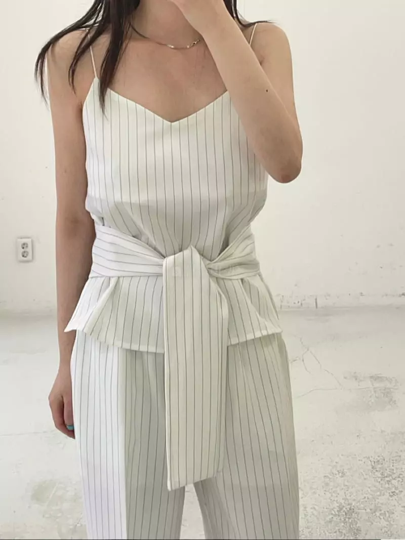 Le Ppl - Korean Women Fashion - #vintageinspired - Stripes Sleeveless - 4