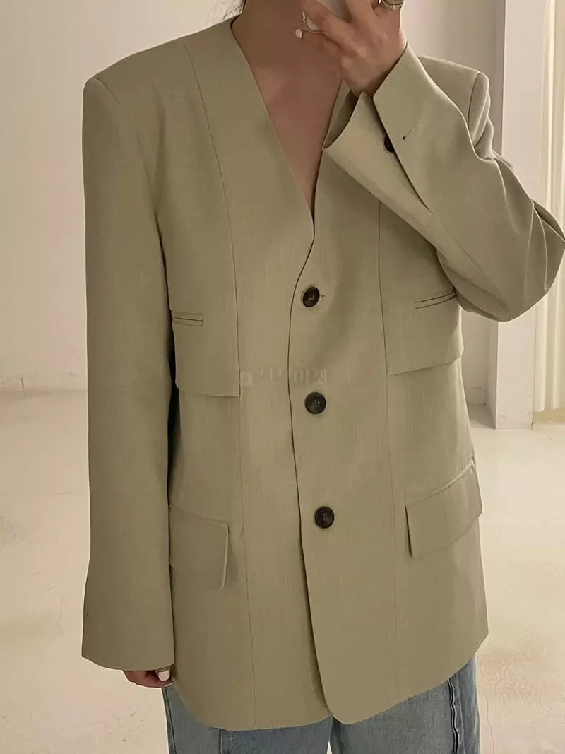 Le Ppl - Korean Women Fashion - #womensfashion - Gray Jacket