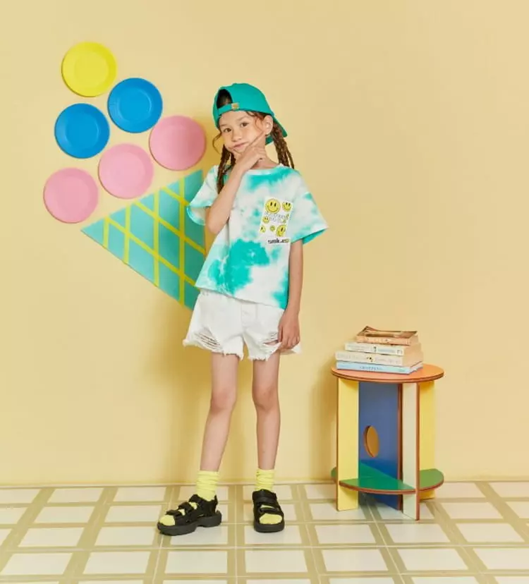 Lilas - Korean Children Fashion - #childofig - Smile Water Paint Tee