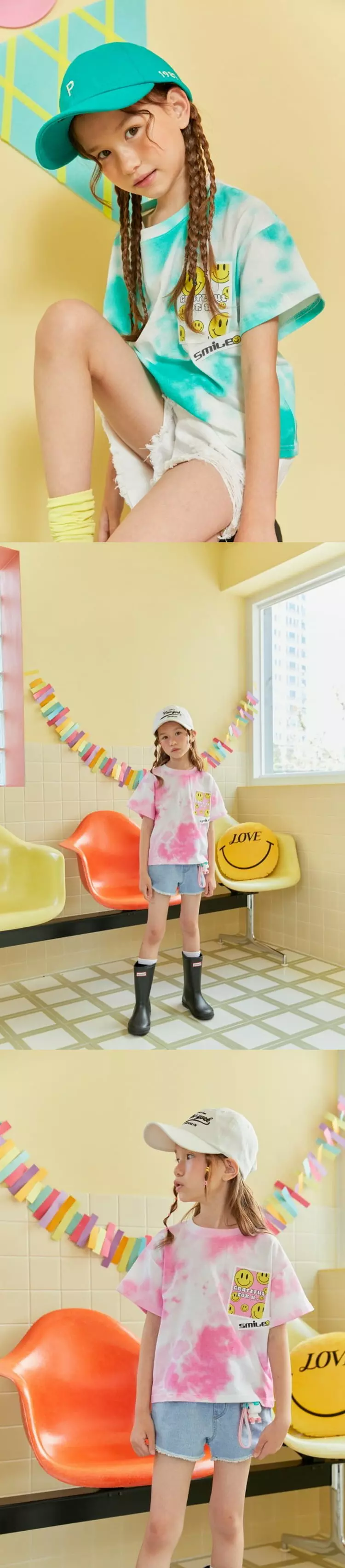 Lilas - Korean Children Fashion - #designkidswear - Smile Water Paint Tee - 3