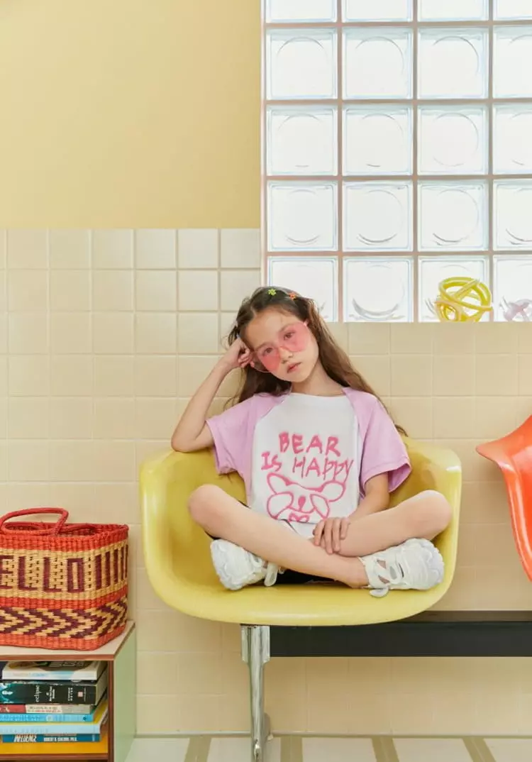 Lilas - Korean Children Fashion - #designkidswear - Happy Bear Dino Tee