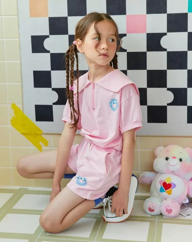 Lilas - Korean Children Fashion - #fashionkids - Admiration Collar Top Bottom Set