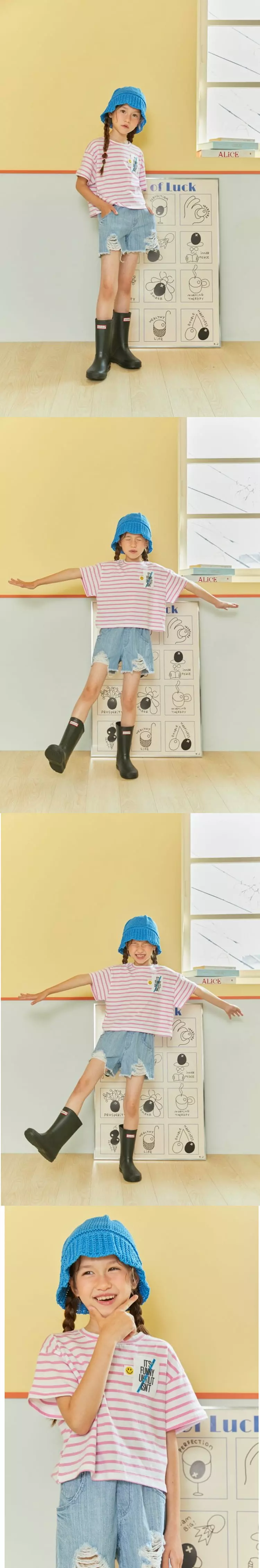 Lilas - Korean Children Fashion - #discoveringself - Funny Stripes Tee - 4