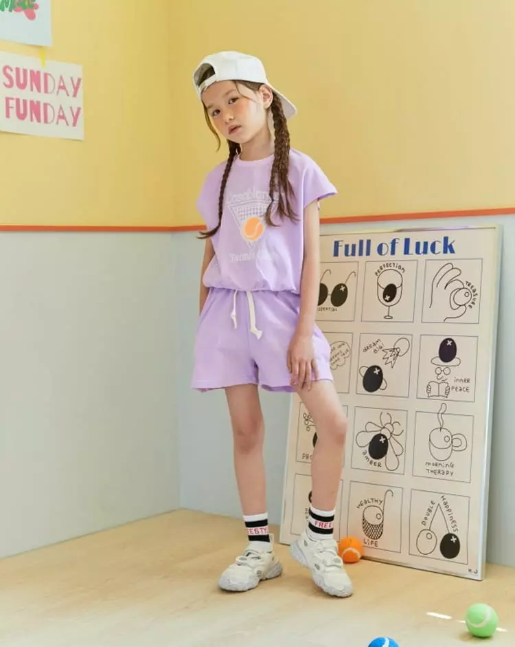 Lilas - Korean Children Fashion - #kidsshorts - Tennis Top Bottom Set